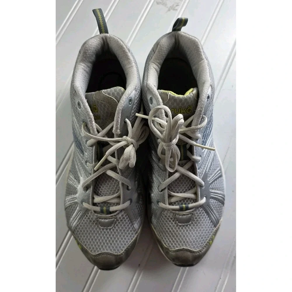 Ryka Enhance Training Sneakers Women's‎ K1822WSHL Silver White Blue Lime Cross